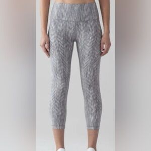 Lululemon Wunder Under High-Rise leggings Arrow Jacquard Dark Olive Grey Sage 10